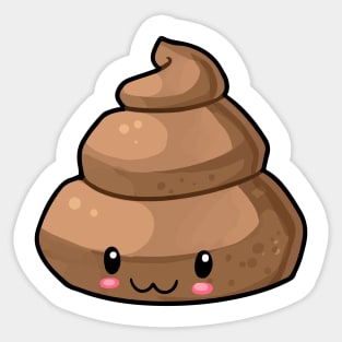 Cute Kawaii Poo by Kawatoons Sticker